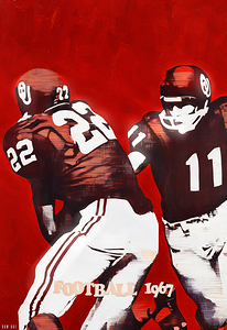 1967 OU Sooners Football Art Remix