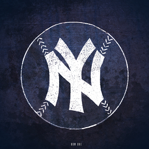 1950s Yankee Baseball Art