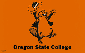 1930s Oregon State College Beaver Cartoon