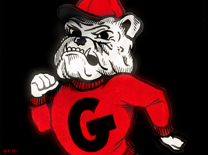1961 Georgia Bulldog Cartoon Art
