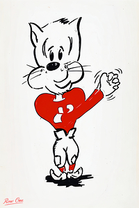 1940s Houston Cougar Cartoon Art