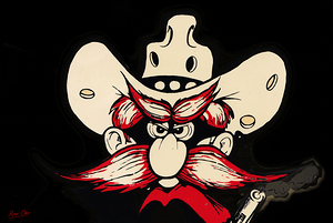 Vintage Texas Tech Raider Red Cartoon Art Remix