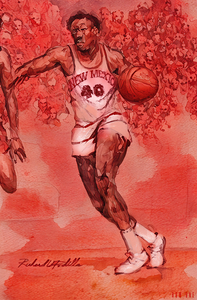 1971 New Mexico Lobos Basketball Art Remix