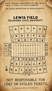 1988 Lewis Field Oklahoma State Map