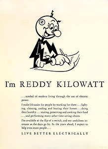 1960s reddy kilowatt ad