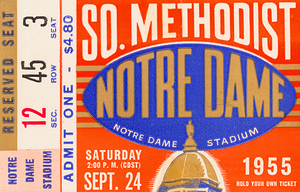1955 SMU Mustangs at Notre Dame Fighting Irish