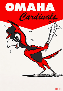 1959 omaha cardinals baseball art