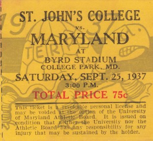College_Football_TicketArt_Maryland_Terrapins_St._Johns_ByrdStadium_Ticket_Art