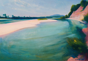 Der Inn bei Suben gegen Norden 1930 