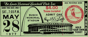 1977 St. Louis Cardinals vs. Montreal Expos | Row 1