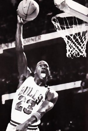 Michael Jordan Black White Digital Painting