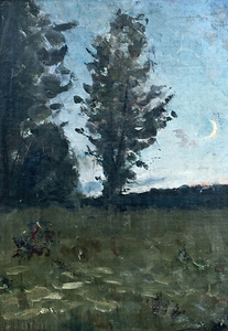 Moonlit Landscape Richard Bergh Swedish 1858–19