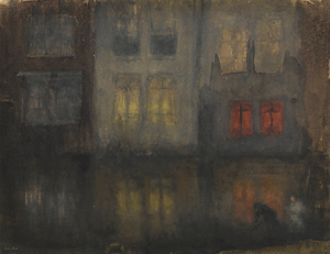 Nocturne  Black and Red—Back Canal Holland