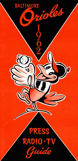 Row One 1962 Baltimore Orioles Press Guide