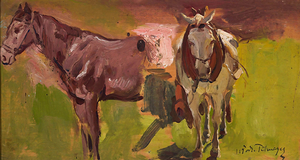 Two horses sketch 