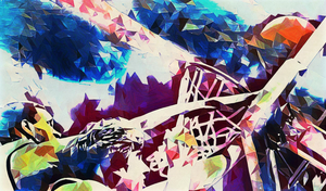 Abstract Basketball Art