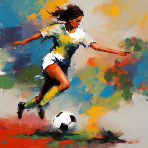 Woman Playing Soccer