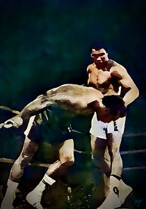 Ali Foreman Boxing Watercolor Art