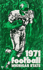 1971 Michigan State Football Player Art