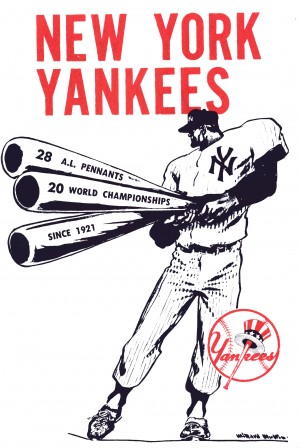 Artist Willard Mullin New York Yankees Art Poster