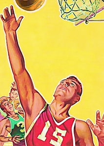 artist larry tisdale 1948 basketball art