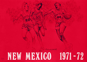 1971 Richard W. Padilla New Mexico Basketball Art