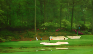 Augusta National Golf Course Watercolor Art
