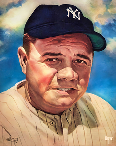 Babe Ruth Art by Griffith Foxley