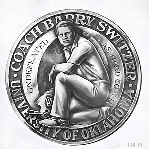 1975 Barry Switzer Medallion Art