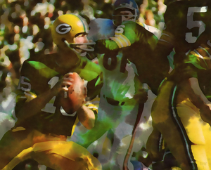 Bart Starr Green Bay Packers Football Art