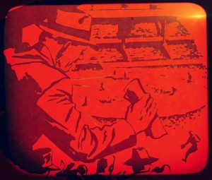 Baseball Sunset Art