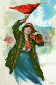 beautiful art early 1900s football