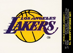 1980 Lakers Fleer Decal Print
