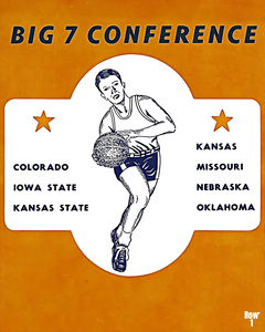 Big 7 Conference Basketball Art