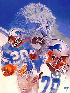 Billy Sims Detroit Lions Art