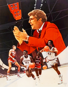 Indiana Hoosiers Throwback Basketball Art