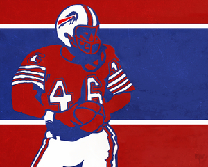 Throwback Buffalo Bills Football Art