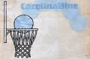 Carolina Blue Basketball Art