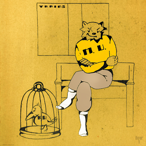 Vintage Missouri Tiger & Kansas Jayhawk