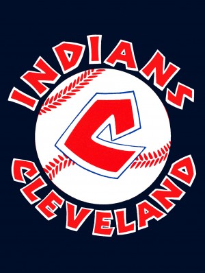 cleveland indians metal sign