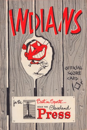 cleveland indians score card 1951