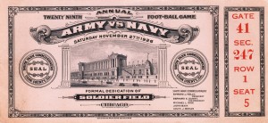 1926 Army vs. Navy Football Game Ticket Stub