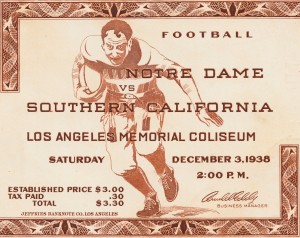 1938 Notre Dame at USC Trojans