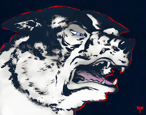 Vintage UConn Husky Art