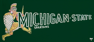 Michigan State Spartan Throwback Art
