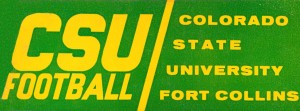 csu football metal sign