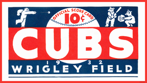 1932 Chicago Cubs Score Card Art
