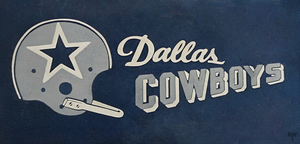 Throwback Dallas Cowboys Football Helmet Art