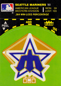 1981 Seattle Mariners Fleer Decal Poster