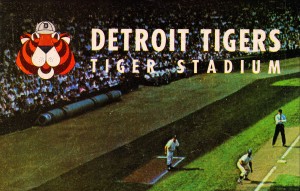 detroit tigers tiger stadium art print